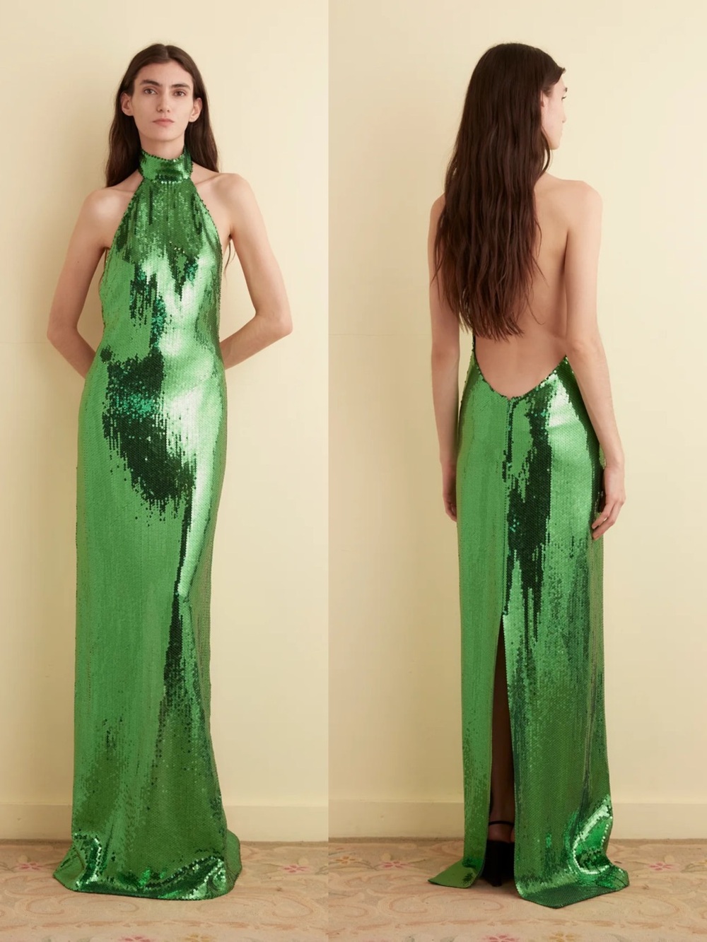BODE Siren Sequin Gown Kelsea Ballerini Green NWT